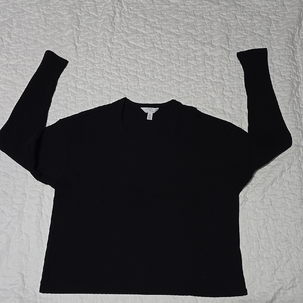 Time Tru Black Long Sleeve Top